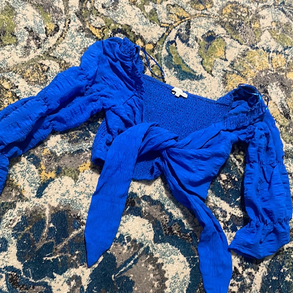 Royal blue crop top